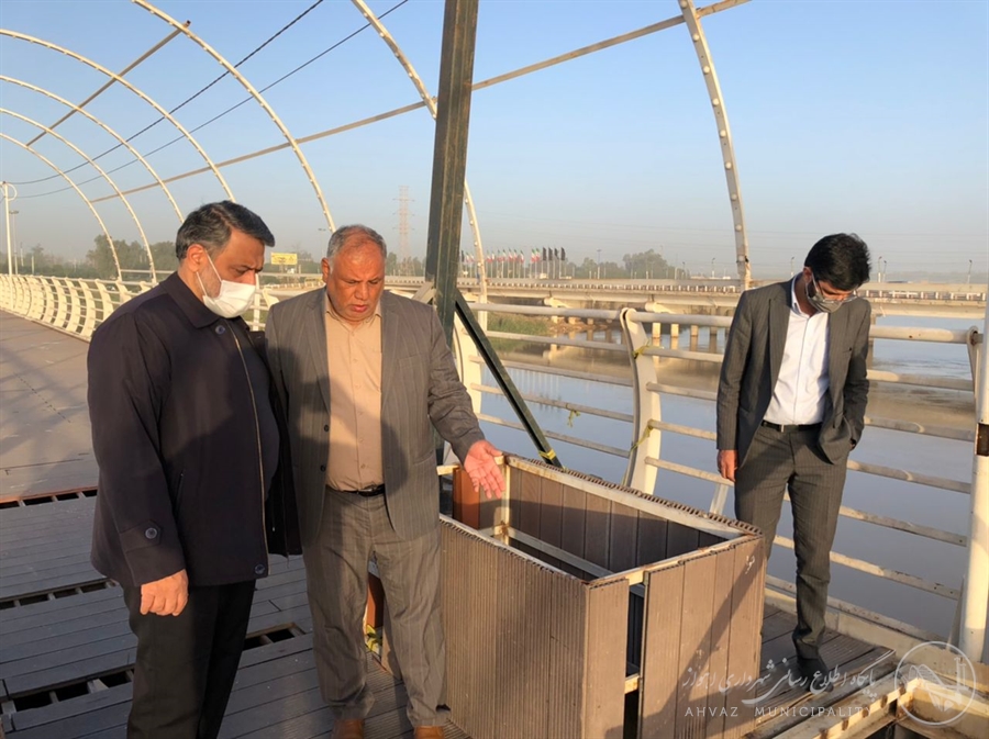 بازدید شهردار اهواز از وضعیت پل طبیعت بازدید شهردار اهواز از وضعیت پل طبیعت